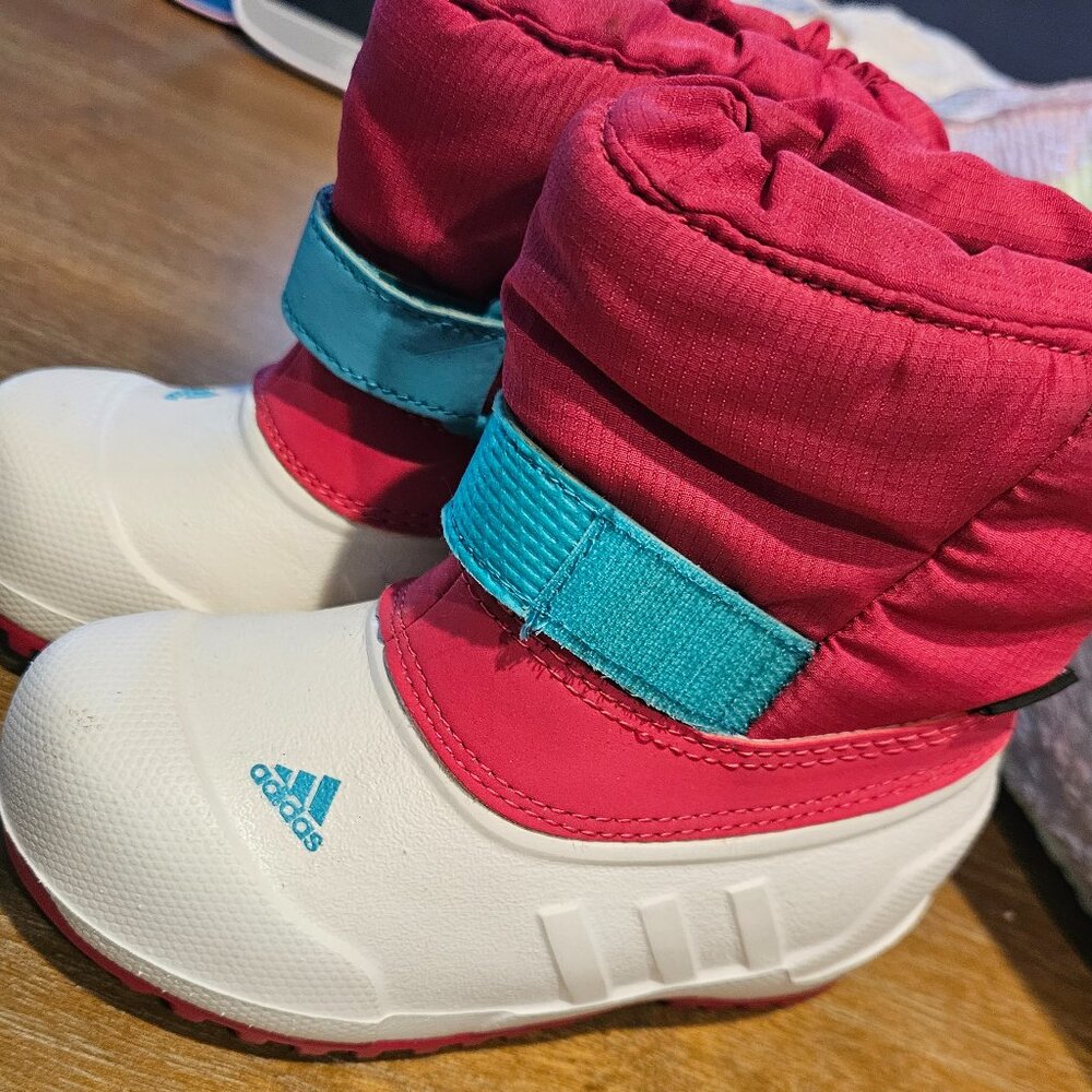Little Girl Adidas Primaloft Pink Waterproof Rain/Snow Boots